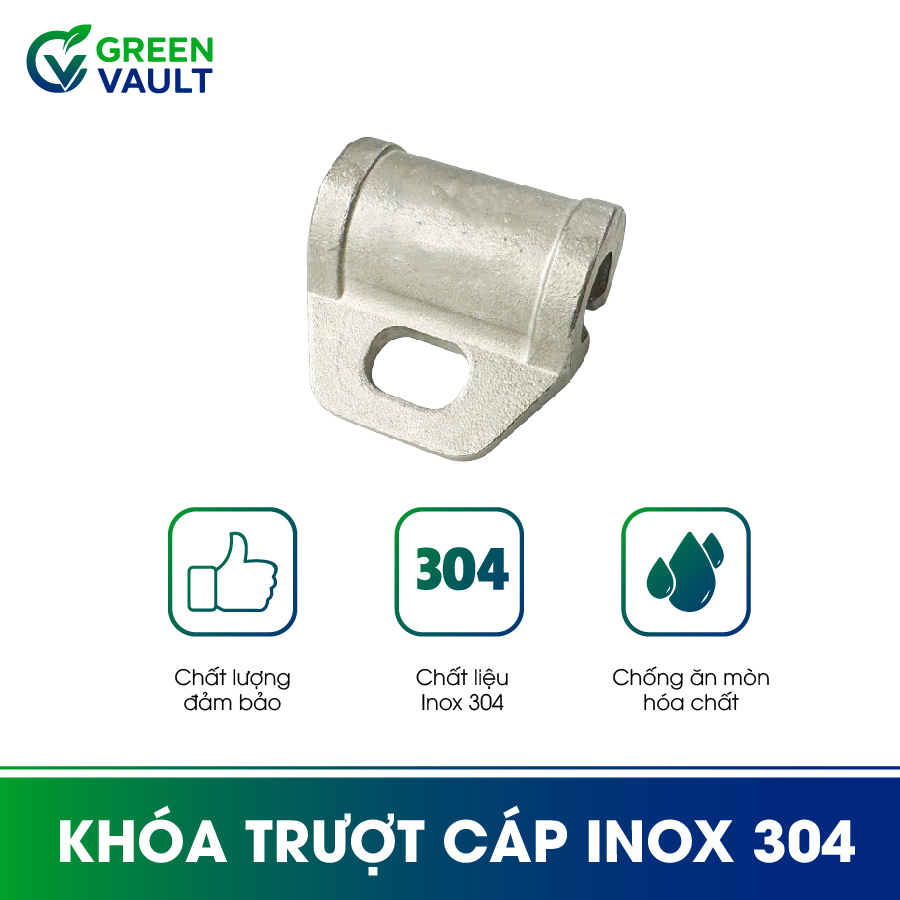 Khóa trượt cáp Inox 304